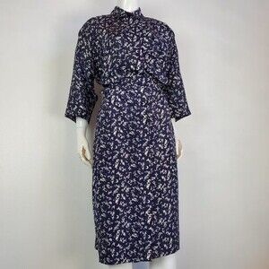 Vintage 80's Leslie Fay Blue Shirtdress